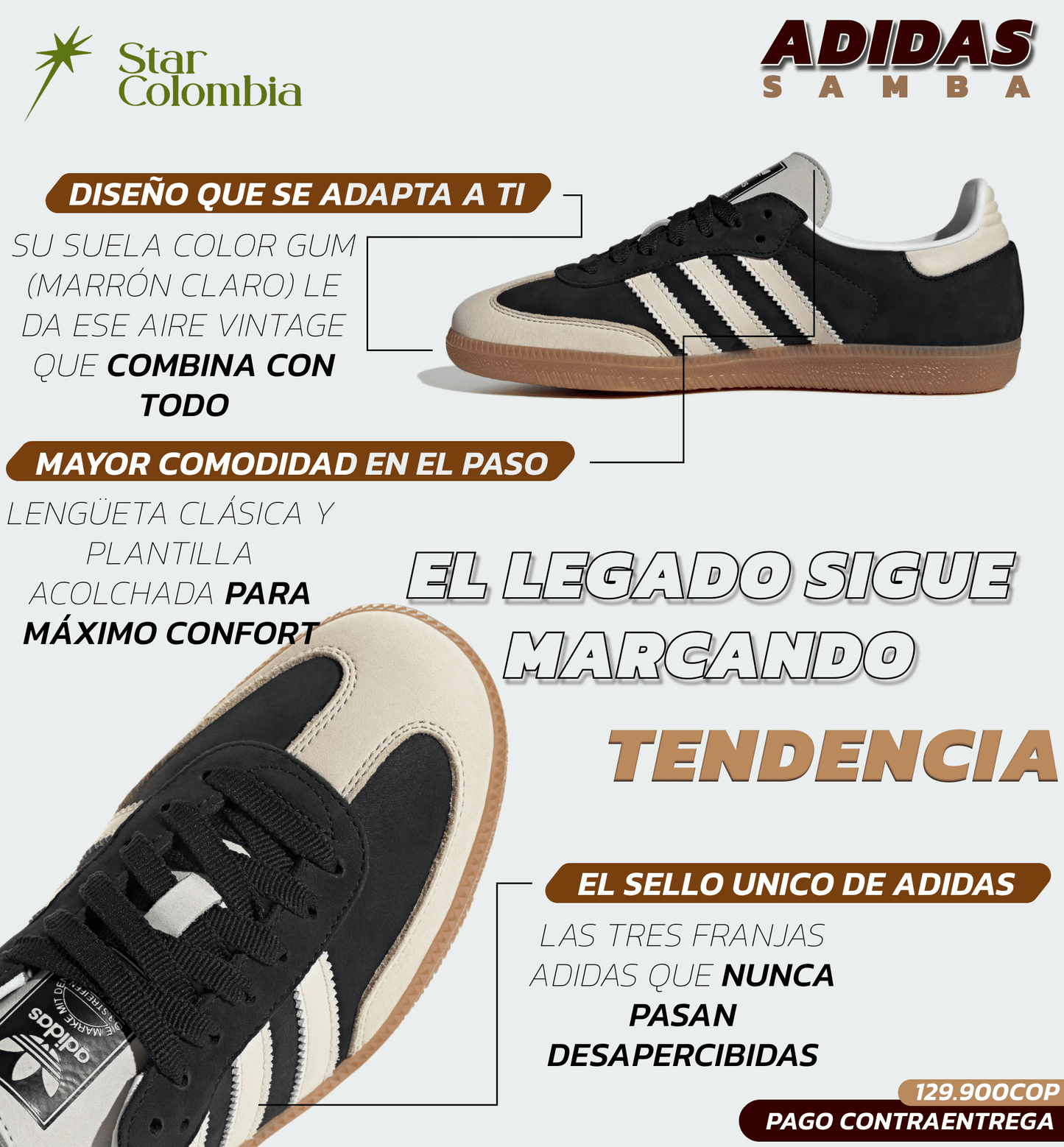 ADIDAS SAMBA +CAJA ADIDAS TENIS CALZADO