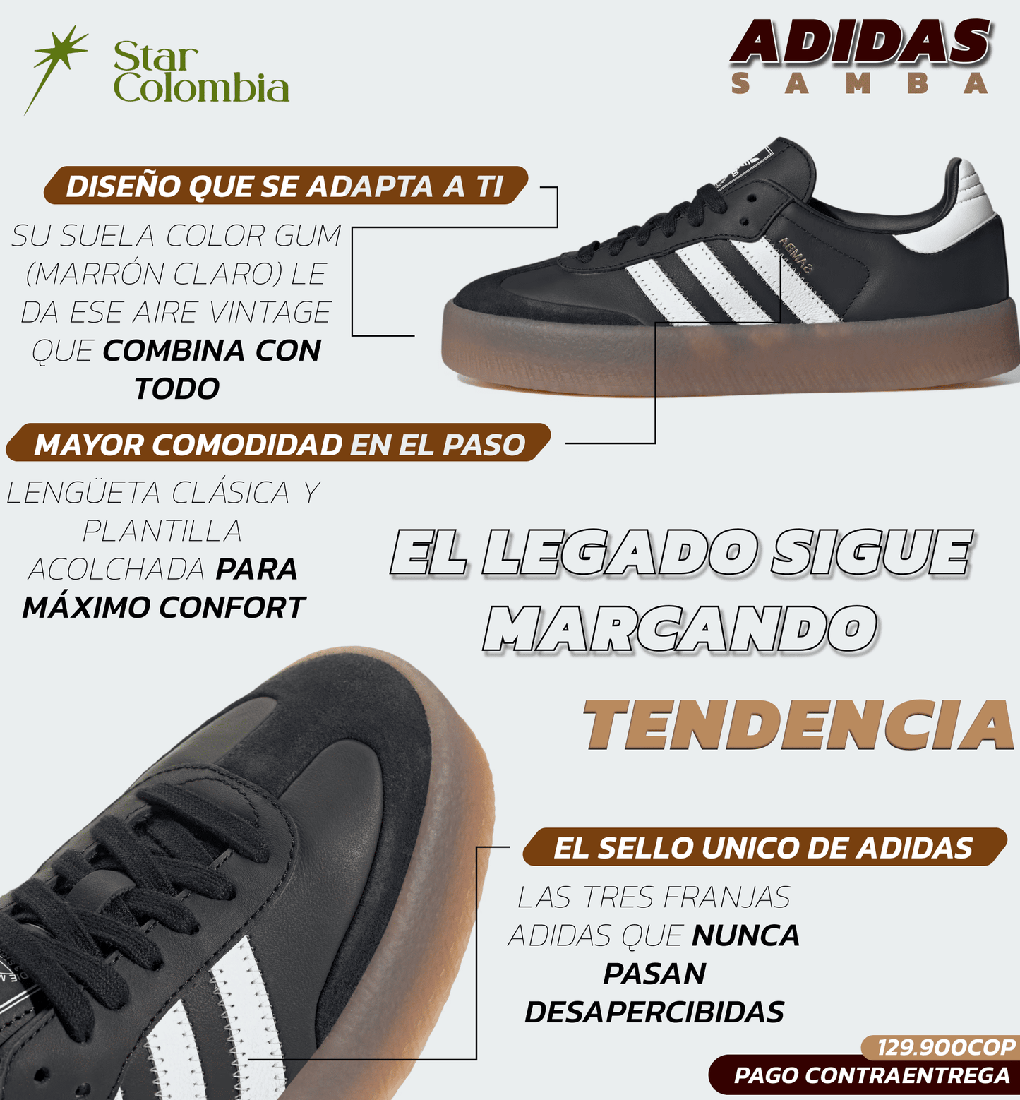 ADIDAS SAMBA +CAJA ADIDAS TENIS CALZADO